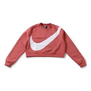 Nike Womens Nike Swoosh Crew Cropped Fleece Sweatshirt Medium